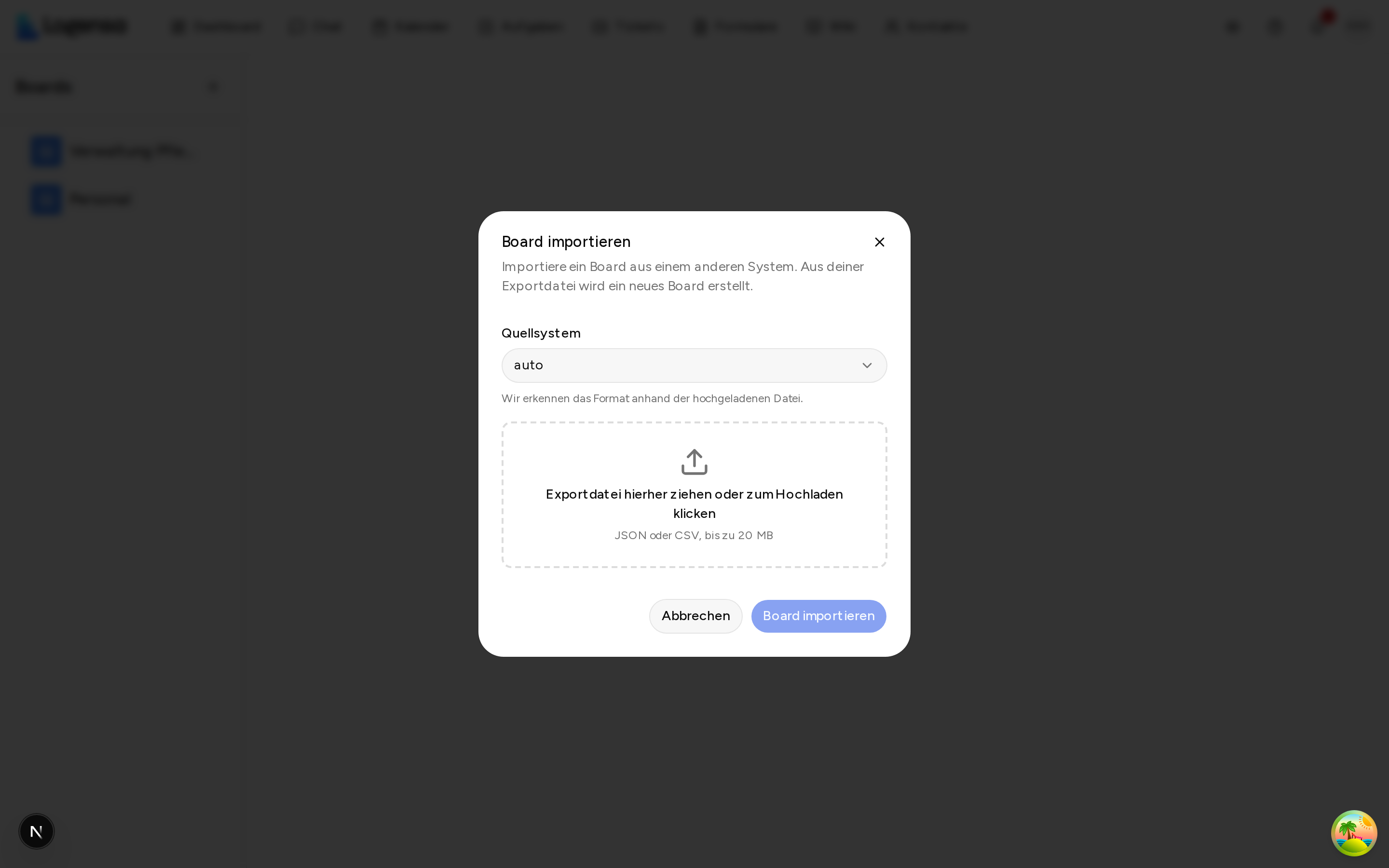 Board-Import-Dialog